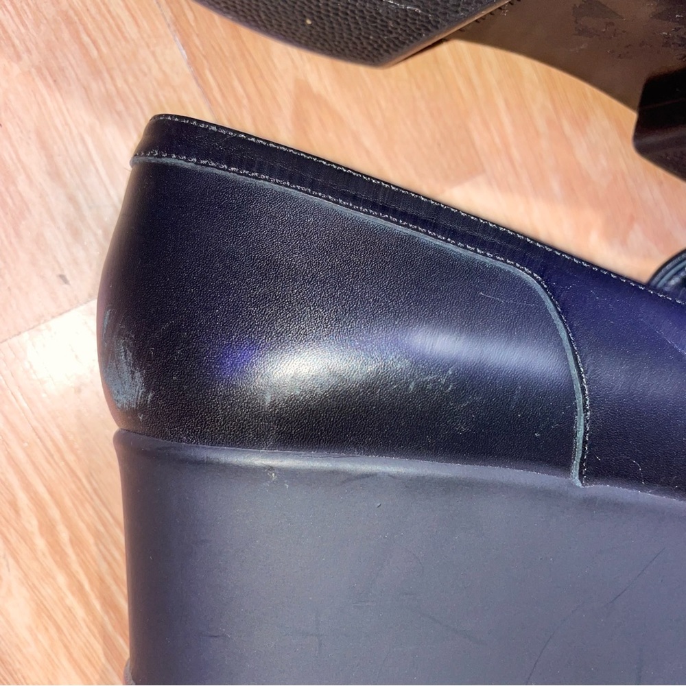 Robert Clergerie Black Leather Platform Loafers - Picture 6 of 12